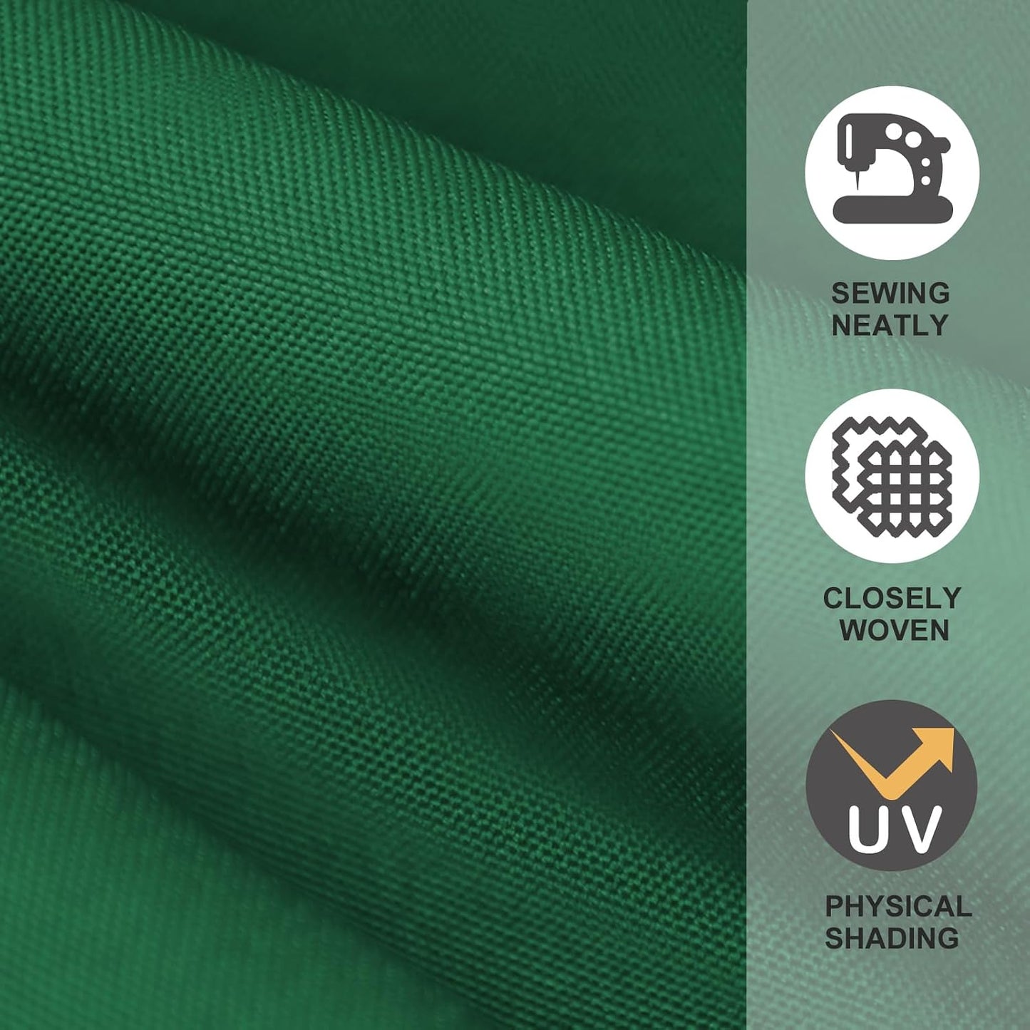 USA 7.5FT Replacement Covers 6 Ribs Market Patio Umbrella Canopy Cover (CANOPY ONLY) (Forest Green)