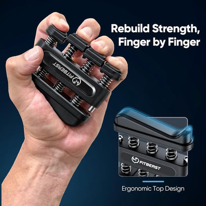 Grip Strength Trainer Kit, Digital Grip Strength Tester with Adjustable Hand Gripper Strengthener & Finger Exerciser, Track Progress for Fitness, Rehab & Strength Building (Advanced 3-in-1 Kit)