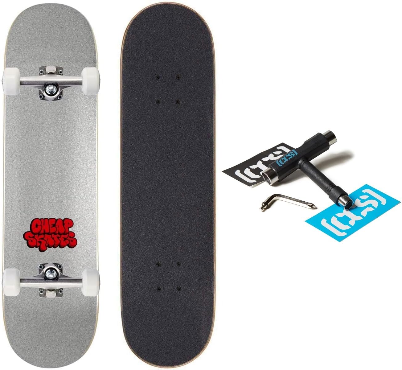[ ] Skateboard Complete | Maple Wood | Professional Grade | Fully Assembled with Skate Tool & Stickers | Adults, Kids, Teens, Youth | Boys & Girls