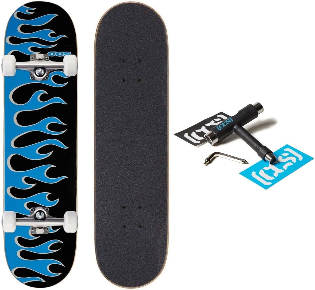 [ ] Skateboard Complete | Maple Wood | Professional Grade | Fully Assembled with Skate Tool & Stickers | Adults, Kids, Teens, Youth | Boys & Girls