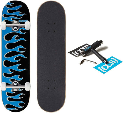 [ ] Skateboard Complete | Maple Wood | Professional Grade | Fully Assembled with Skate Tool & Stickers | Adults, Kids, Teens, Youth | Boys & Girls