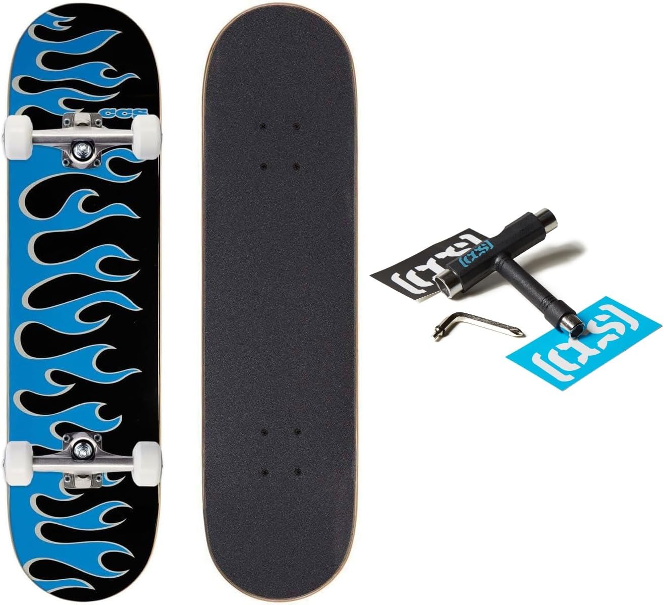 [ ] Skateboard Complete | Maple Wood | Professional Grade | Fully Assembled with Skate Tool & Stickers | Adults, Kids, Teens, Youth | Boys & Girls