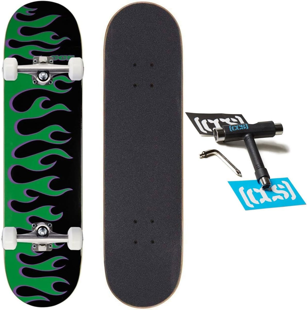 [ ] Skateboard Complete | Maple Wood | Professional Grade | Fully Assembled with Skate Tool & Stickers | Adults, Kids, Teens, Youth | Boys & Girls