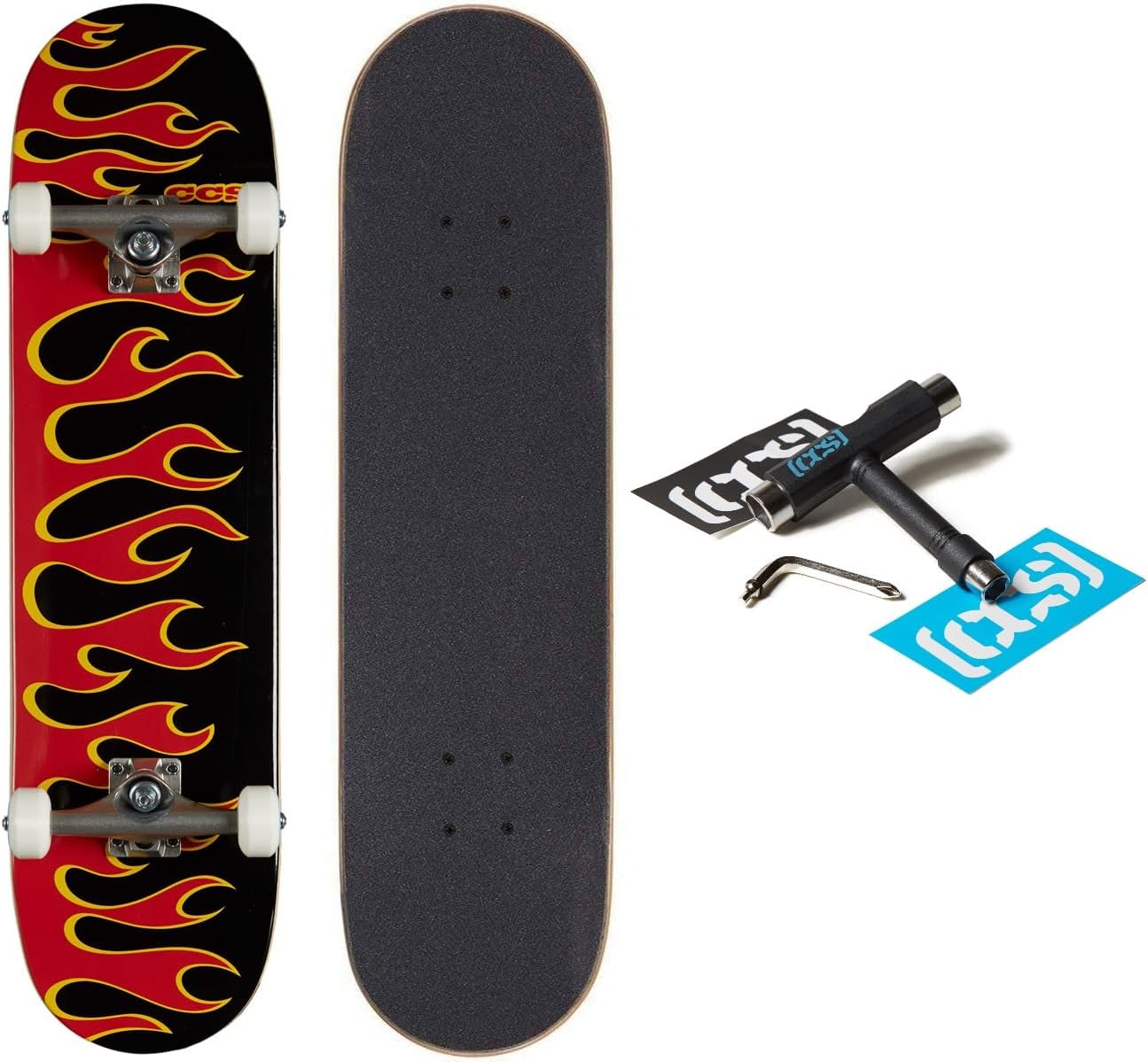 [ ] Skateboard Complete | Maple Wood | Professional Grade | Fully Assembled with Skate Tool & Stickers | Adults, Kids, Teens, Youth | Boys & Girls