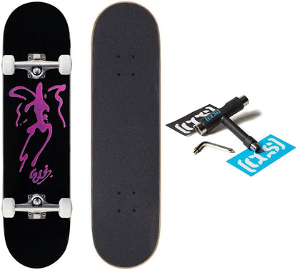 [ ] Skateboard Complete | Maple Wood | Professional Grade | Fully Assembled with Skate Tool & Stickers | Adults, Kids, Teens, Youth | Boys & Girls
