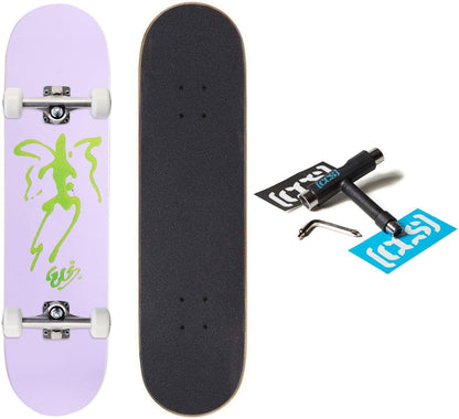 [ ] Skateboard Complete | Maple Wood | Professional Grade | Fully Assembled with Skate Tool & Stickers | Adults, Kids, Teens, Youth | Boys & Girls