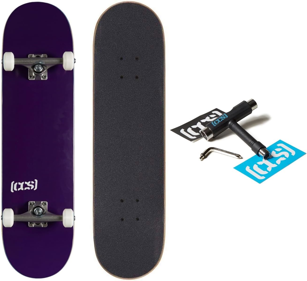[ ] Skateboard Complete | Maple Wood | Professional Grade | Fully Assembled with Skate Tool & Stickers | Adults, Kids, Teens, Youth | Boys & Girls