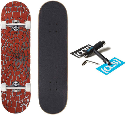 [ ] Skateboard Complete | Maple Wood | Professional Grade | Fully Assembled with Skate Tool & Stickers | Adults, Kids, Teens, Youth | Boys & Girls