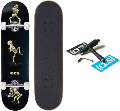 [ ] Skateboard Complete | Maple Wood | Professional Grade | Fully Assembled with Skate Tool & Stickers | Adults, Kids, Teens, Youth | Boys & Girls