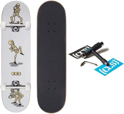 [ ] Skateboard Complete | Maple Wood | Professional Grade | Fully Assembled with Skate Tool & Stickers | Adults, Kids, Teens, Youth | Boys & Girls