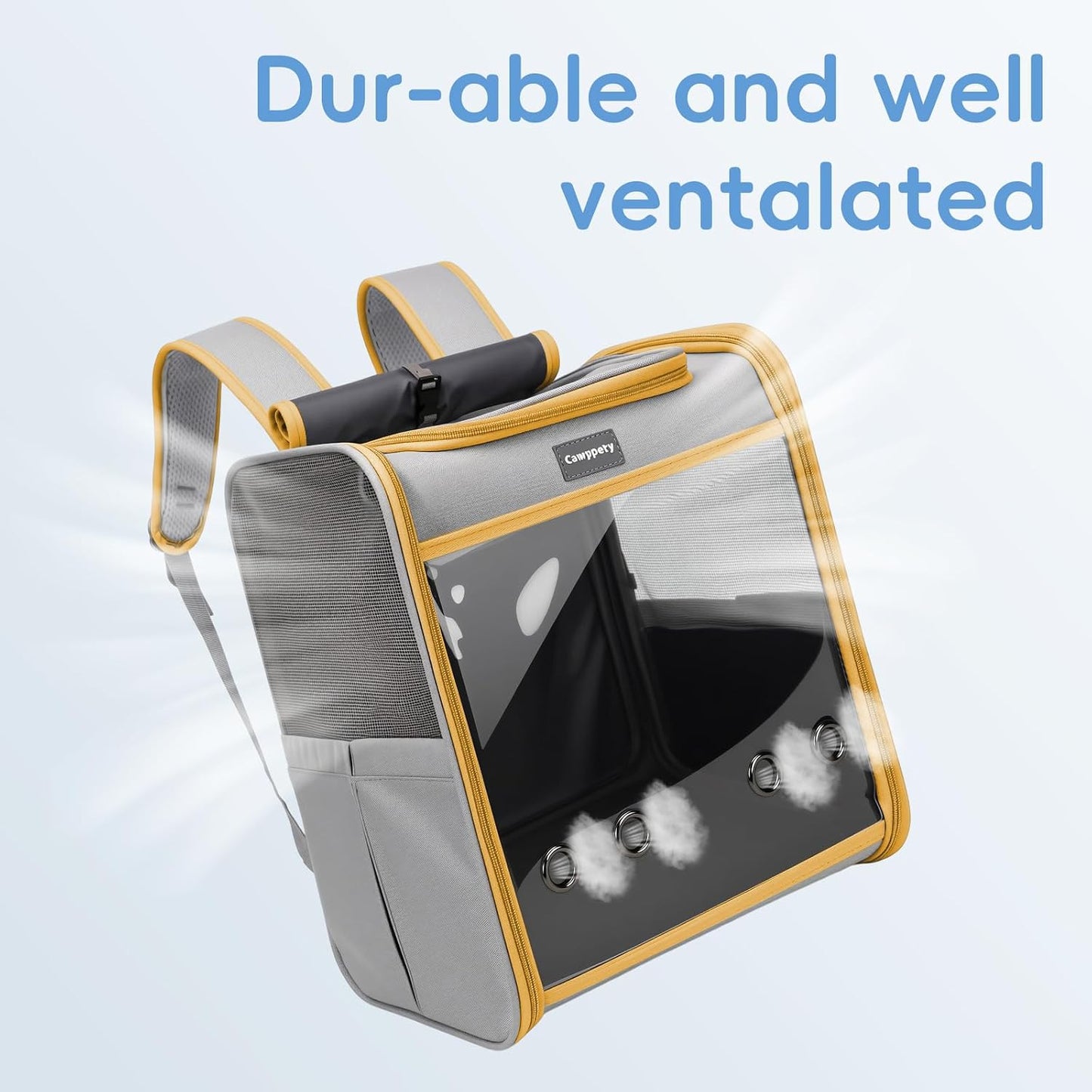 Cat Backpack Carrier, Collapsible and Breathability Cat Carrier Large for Cat Under 16 lbs, Dog and Small Pet Carrier Bag Used in Travel, Car