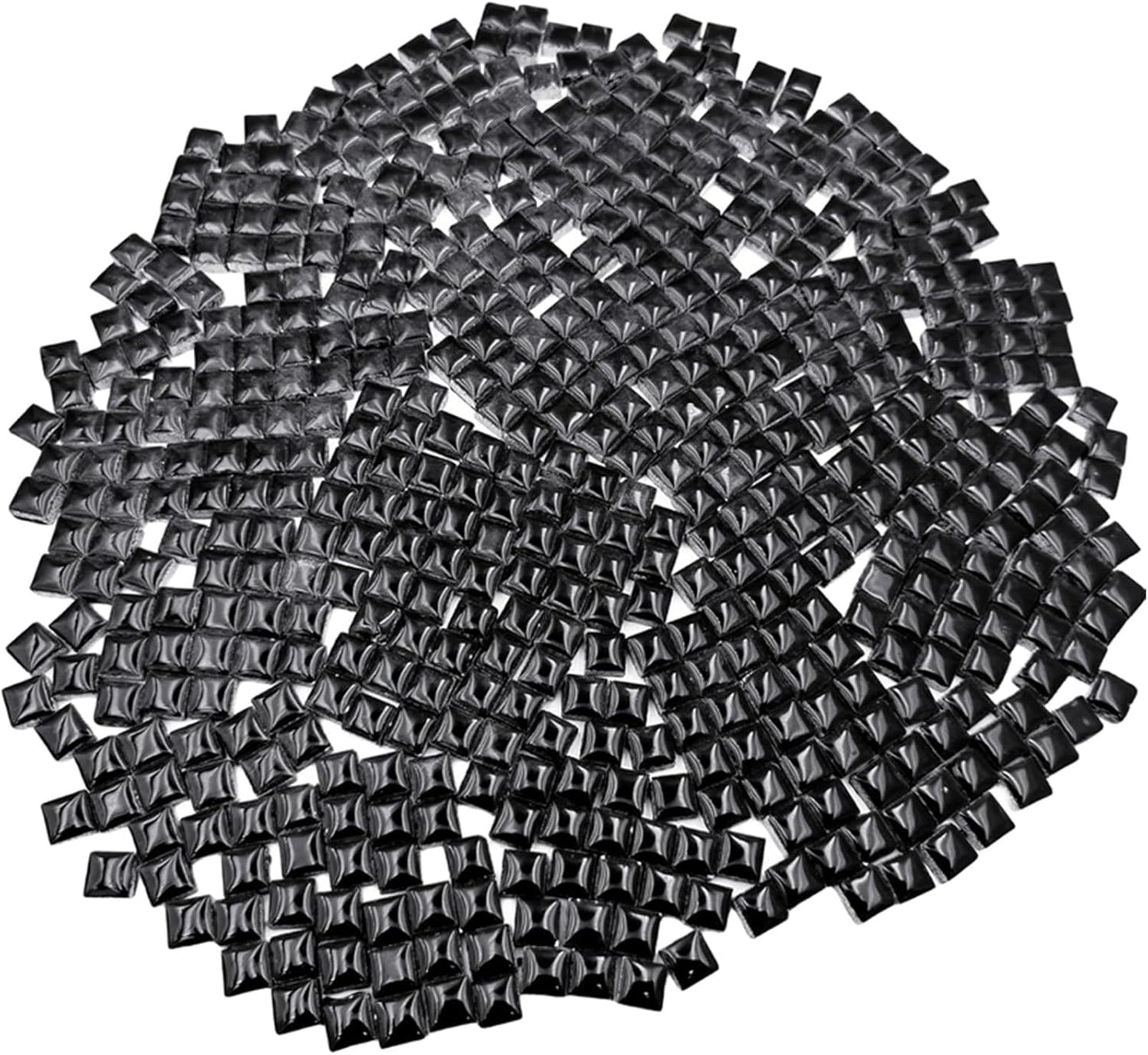 500PCS / 1.1LB Square Ceramic Mosaic Tiles, 0.4 x 0.4 inch Handmade Making Creative Micro Mosaic Tiles for DIY Art and Home Decorations (Yellow)