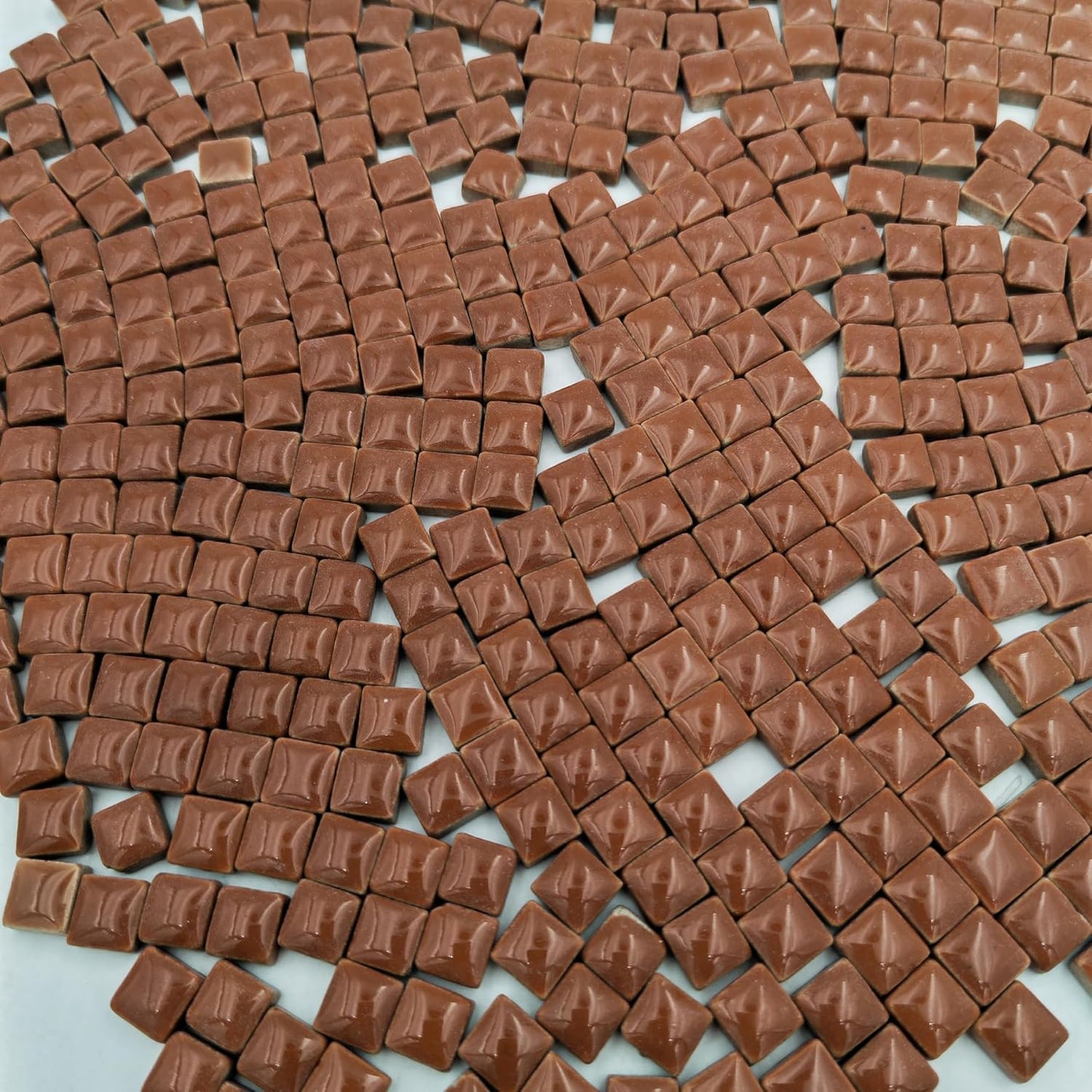 500PCS / 1.1LB Square Ceramic Mosaic Tiles, 0.4 x 0.4 inch Handmade Making Creative Micro Mosaic Tiles for DIY Art and Home Decorations (Yellow)