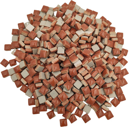 500PCS / 1.1LB Square Ceramic Mosaic Tiles, 0.4 x 0.4 inch Handmade Making Creative Micro Mosaic Tiles for DIY Art and Home Decorations (Yellow)