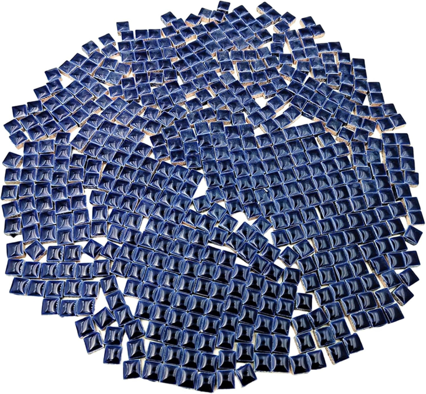 500PCS / 1.1LB Square Ceramic Mosaic Tiles, 0.4 x 0.4 inch Handmade Making Creative Micro Mosaic Tiles for DIY Art and Home Decorations (Yellow)