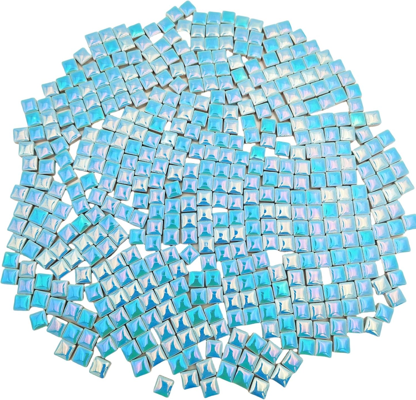 500PCS / 1.1LB Square Ceramic Mosaic Tiles, 0.4 x 0.4 inch Handmade Making Creative Micro Mosaic Tiles for DIY Art and Home Decorations (Yellow)