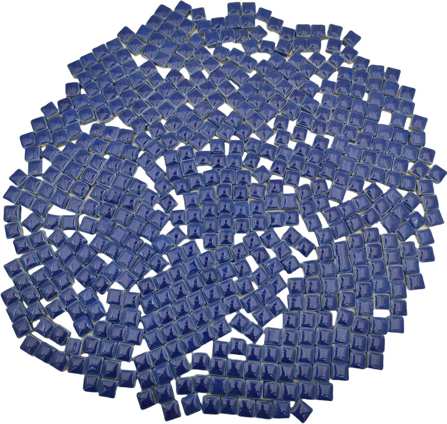500PCS / 1.1LB Square Ceramic Mosaic Tiles, 0.4 x 0.4 inch Handmade Making Creative Micro Mosaic Tiles for DIY Art and Home Decorations (Yellow)