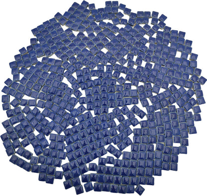 500PCS / 1.1LB Square Ceramic Mosaic Tiles, 0.4 x 0.4 inch Handmade Making Creative Micro Mosaic Tiles for DIY Art and Home Decorations (Yellow)
