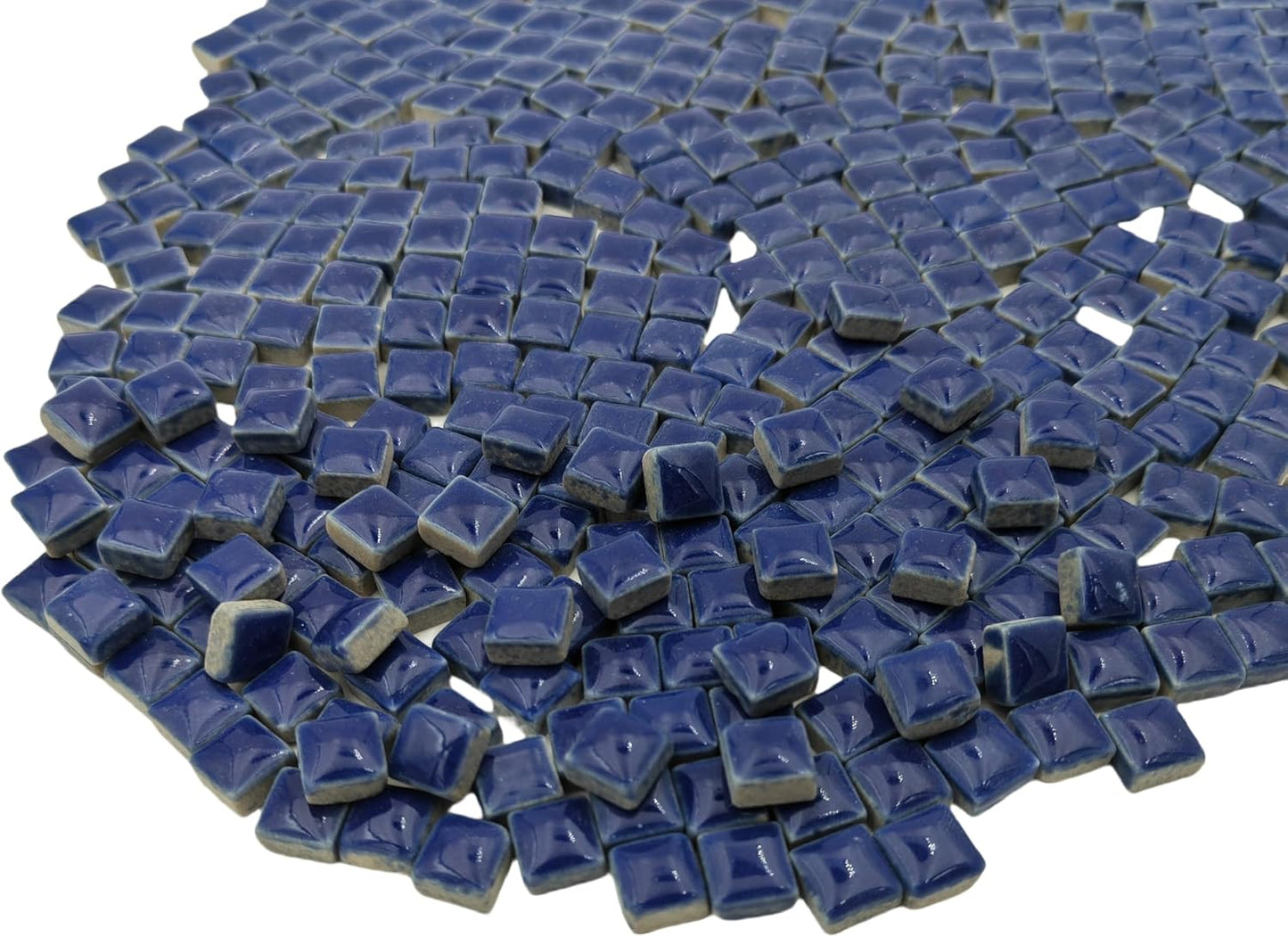 500PCS / 1.1LB Square Ceramic Mosaic Tiles, 0.4 x 0.4 inch Handmade Making Creative Micro Mosaic Tiles for DIY Art and Home Decorations (Yellow)