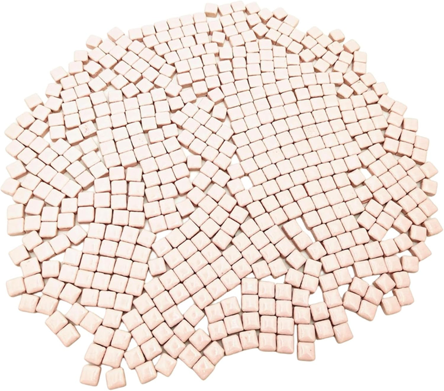 500PCS / 1.1LB Square Ceramic Mosaic Tiles, 0.4 x 0.4 inch Handmade Making Creative Micro Mosaic Tiles for DIY Art and Home Decorations (Yellow)