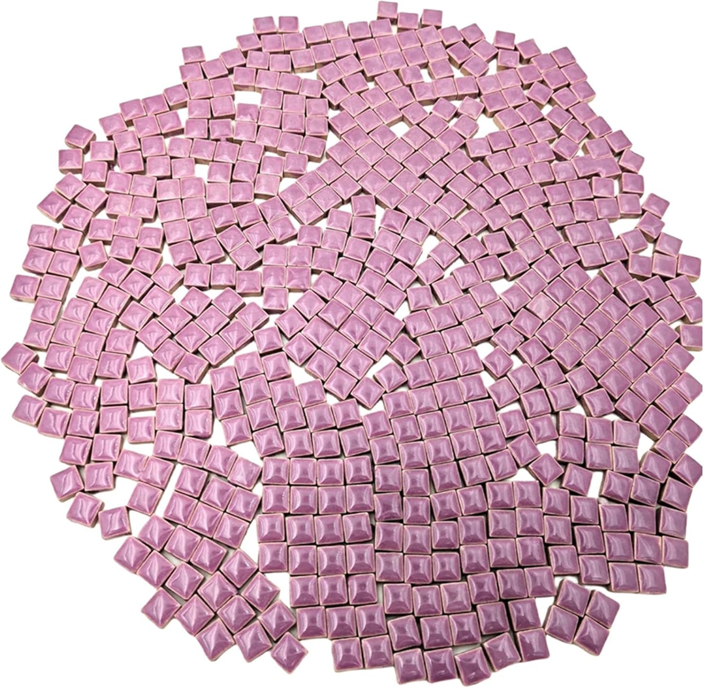 500PCS / 1.1LB Square Ceramic Mosaic Tiles, 0.4 x 0.4 inch Handmade Making Creative Micro Mosaic Tiles for DIY Art and Home Decorations (Yellow)