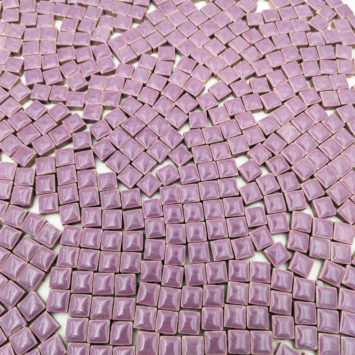 500PCS / 1.1LB Square Ceramic Mosaic Tiles, 0.4 x 0.4 inch Handmade Making Creative Micro Mosaic Tiles for DIY Art and Home Decorations (Yellow)