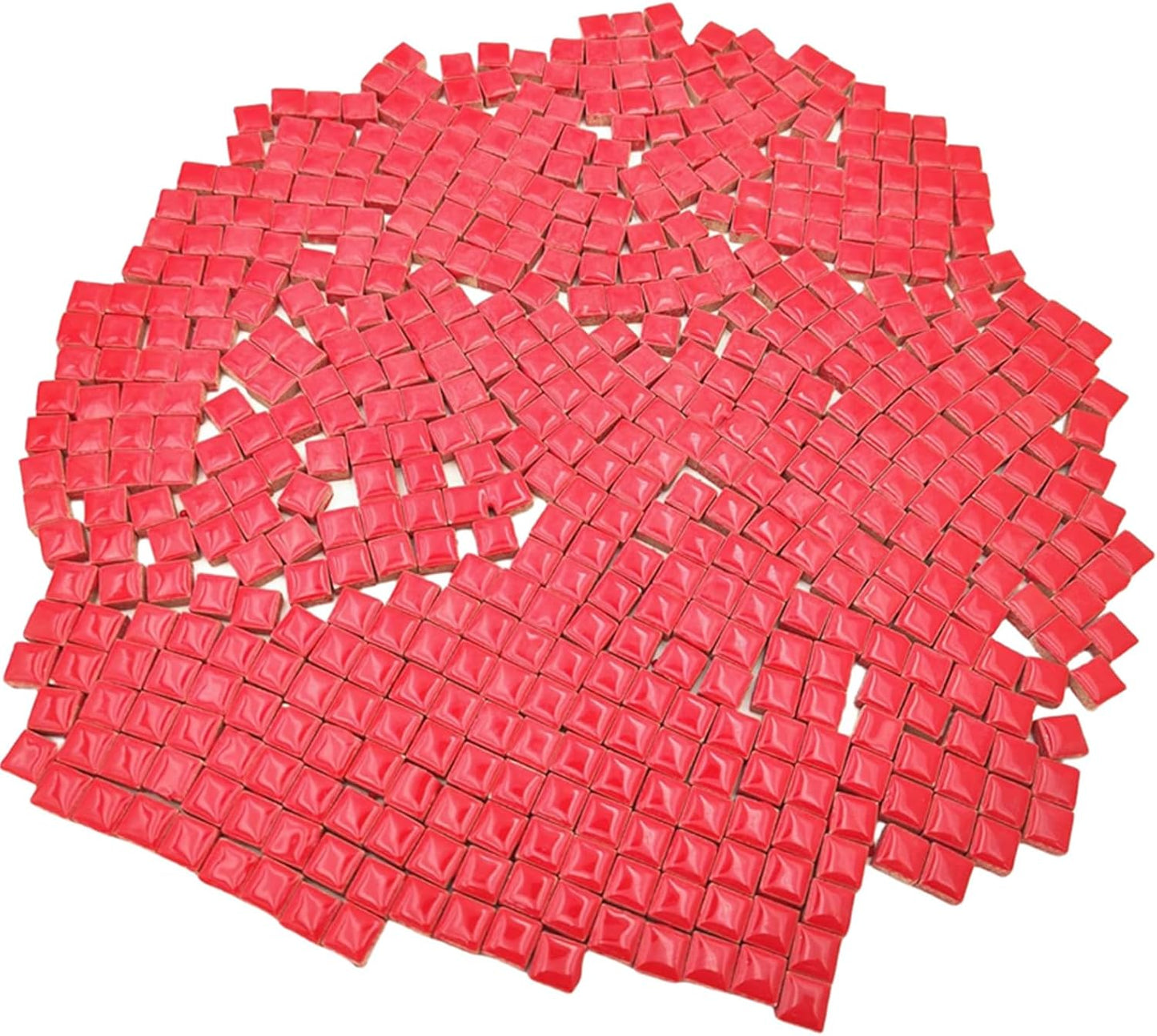 500PCS / 1.1LB Square Ceramic Mosaic Tiles, 0.4 x 0.4 inch Handmade Making Creative Micro Mosaic Tiles for DIY Art and Home Decorations (Yellow)