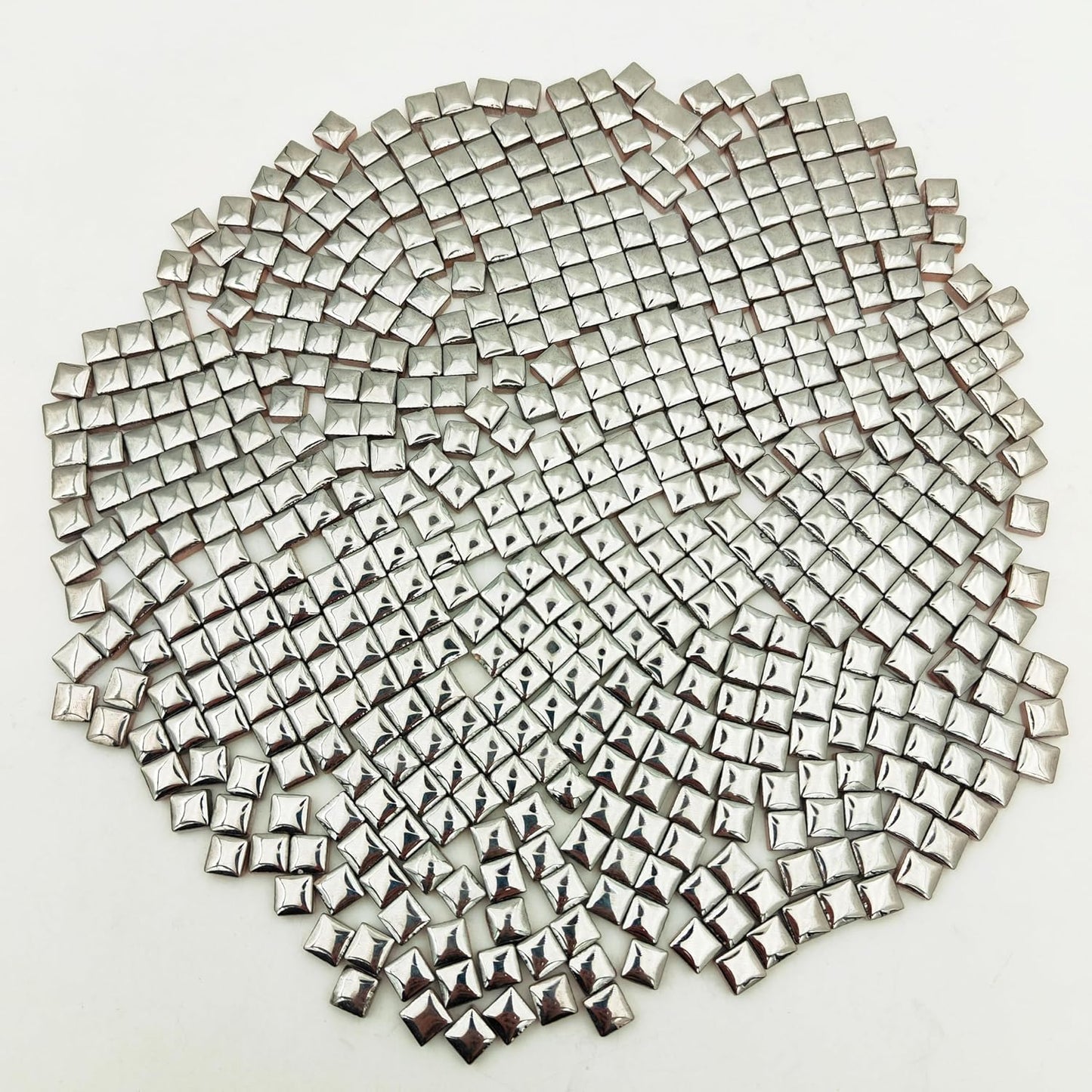 500PCS / 1.1LB Square Ceramic Mosaic Tiles, 0.4 x 0.4 inch Handmade Making Creative Micro Mosaic Tiles for DIY Art and Home Decorations (Yellow)