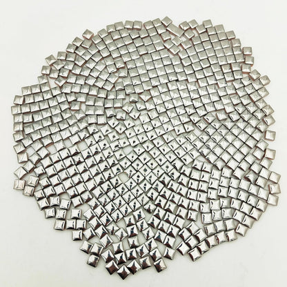 500PCS / 1.1LB Square Ceramic Mosaic Tiles, 0.4 x 0.4 inch Handmade Making Creative Micro Mosaic Tiles for DIY Art and Home Decorations (Yellow)