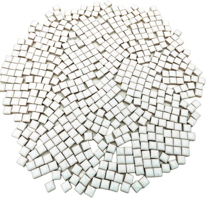 500PCS / 1.1LB Square Ceramic Mosaic Tiles, 0.4 x 0.4 inch Handmade Making Creative Micro Mosaic Tiles for DIY Art and Home Decorations (Yellow)
