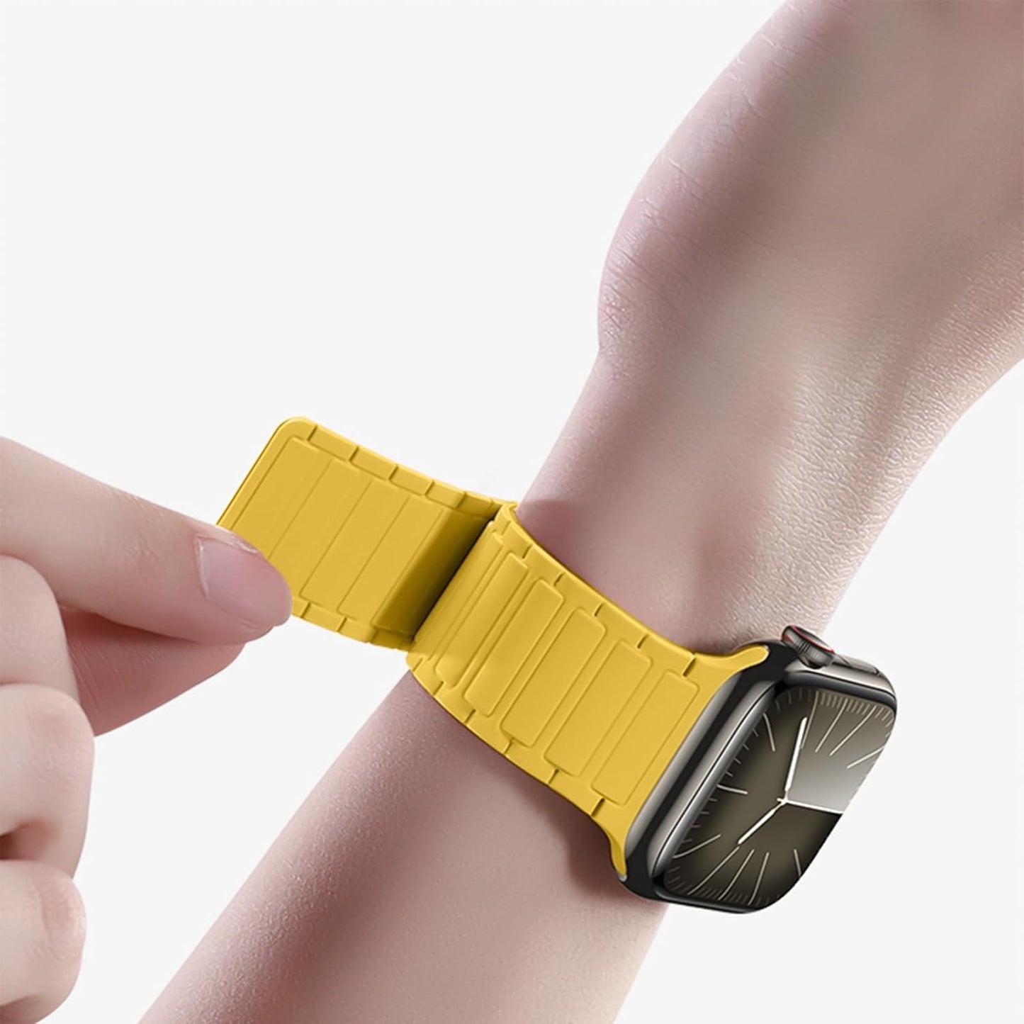 Magnetic Silicone Watch Band Compatible with Apple Watch 44mm 45mm 49mm 46mm 42mm 41mm 40mm 38mm bands Women Men, Soft Sport Strap for iWatch Series11 10 9 8 7 6 5 4,ULTRA3 2,SE3 2 1