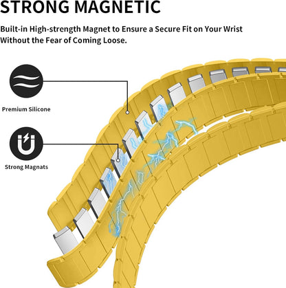 Magnetic Silicone Watch Band Compatible with Apple Watch 44mm 45mm 49mm 46mm 42mm 41mm 40mm 38mm bands Women Men, Soft Sport Strap for iWatch Series11 10 9 8 7 6 5 4,ULTRA3 2,SE3 2 1