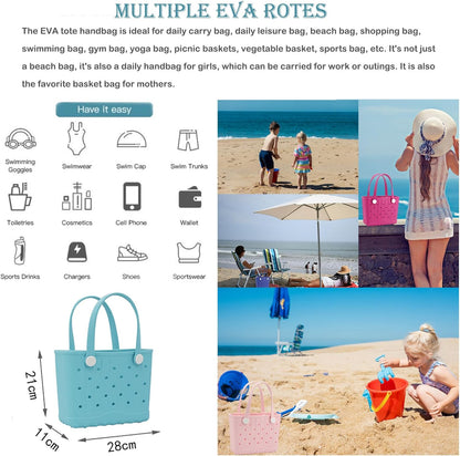 Small Rubber Beach Bags Creative EVA Beach Totes Waterproof Travel Bag for Beach, Picnic, Sports, Yoga