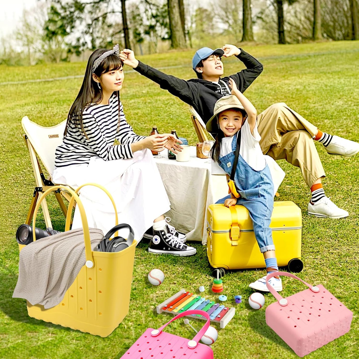 Small Rubber Beach Bags Creative EVA Beach Totes Waterproof Travel Bag for Beach, Picnic, Sports, Yoga