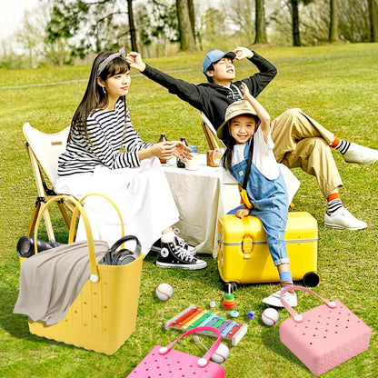 Small Rubber Beach Bags Creative EVA Beach Totes Waterproof Travel Bag for Beach, Picnic, Sports, Yoga