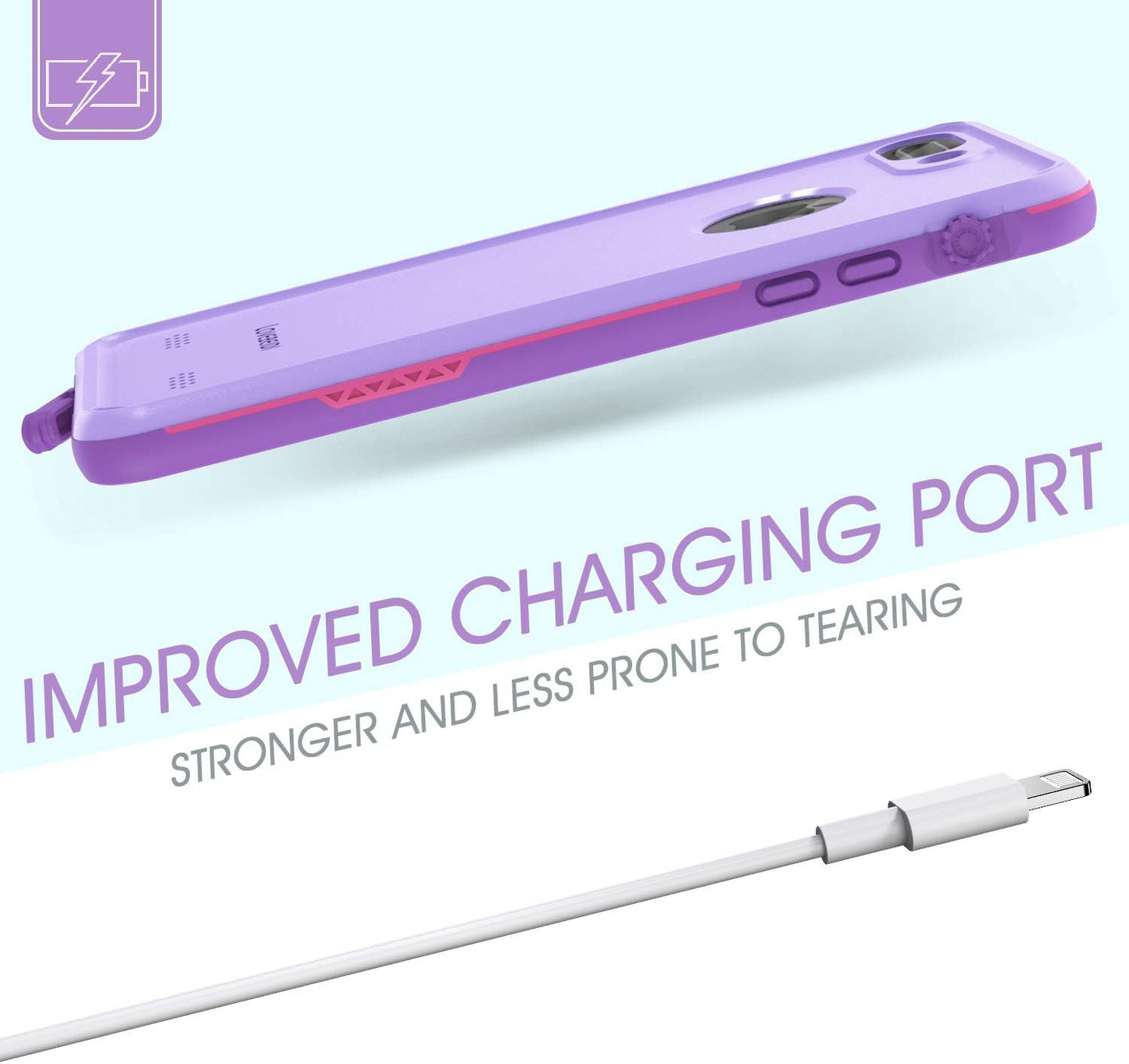 for iPhone 8 7 Plus Waterproof Case Cover Built-in Screen Protector Fully Sealed Life Shockproof Snowproof Underwater Protective Cases for iPhone iPhone 8 7 Plus 5.5" (Purple/Rose/Orchid)