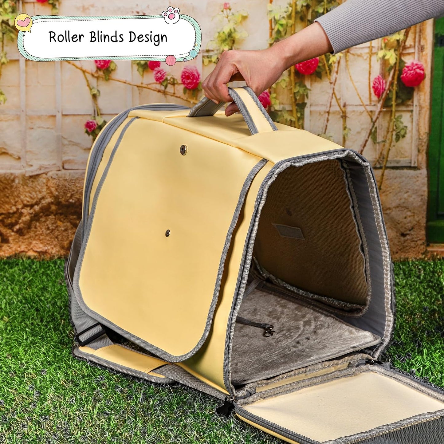 Pet Carriers for Cats Small Soft-Sided Travel Animal Dogs Under 16lbs, Collapsible Travel Pet Carrier Bag for Puppies Kittens Cats Dogs,Yellow