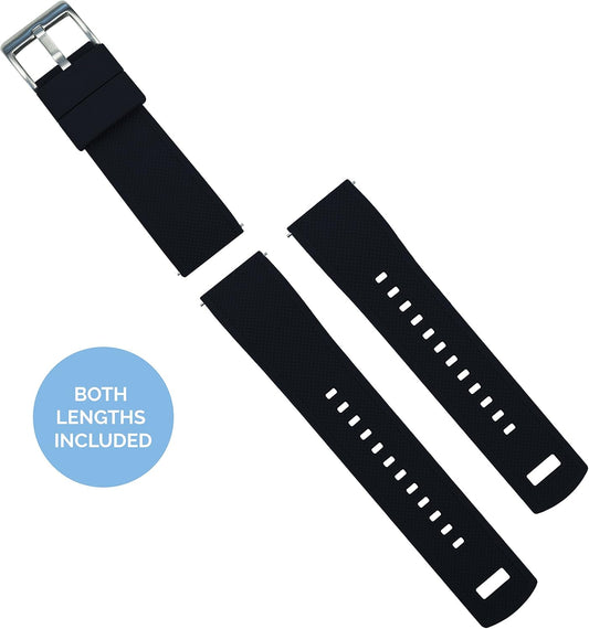 BARTON Elite Silicone Watch Bands - Quick Release - Choose Strap Color & Buckle Color (Stainless Steel, Black PVD or Gunmetal Grey) - 18mm, 20mm, 22mm & 24mm Watch Straps