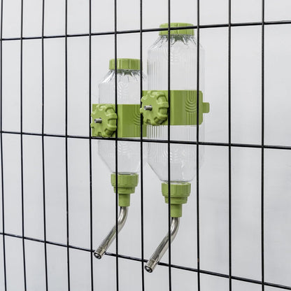 Pet Water Bottle[S24, 24oz], Hanging Dog Water Dispenser Kennel Plastic Drinker Kettle Feeder BPA Free Cage Crate Hutch Puppy Cat Rabbit (Guniea Pigs-Small Bunnies-Chinchillas)