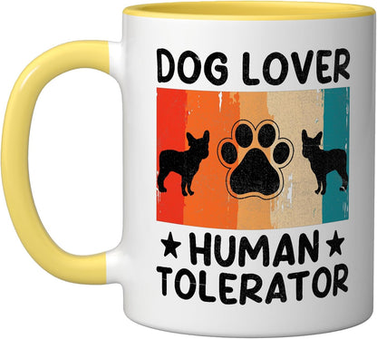 Dog Trainer Dog Training Training Dogs Pet Care Professional Ceramic Mug, Yellow/White, 11oz
