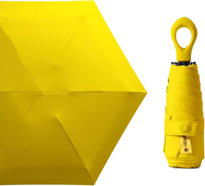 Mini Ring-Handle Sun & Rain - UPF 50+ Compact Manual Umbrella, Unique Color Design, Windproof & Water-Repellent, Ultra-Portable Umbrella for Women and Men