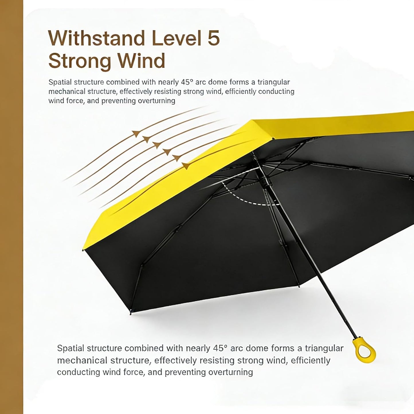 Mini Ring-Handle Sun & Rain - UPF 50+ Compact Manual Umbrella, Unique Color Design, Windproof & Water-Repellent, Ultra-Portable Umbrella for Women and Men