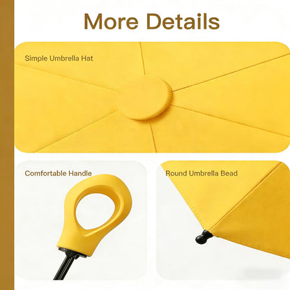 Mini Ring-Handle Sun & Rain - UPF 50+ Compact Manual Umbrella, Unique Color Design, Windproof & Water-Repellent, Ultra-Portable Umbrella for Women and Men
