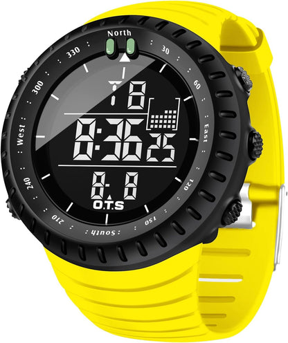 Men's Digital Sports Watch Waterproof Tactical Watch with LED Backlight Watches for Men