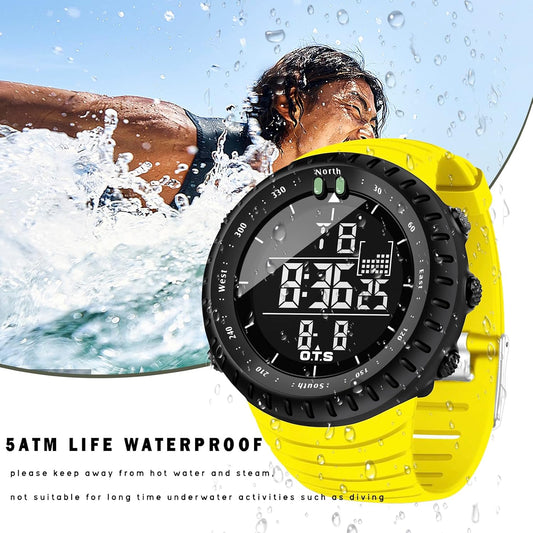 Men's Digital Sports Watch Waterproof Tactical Watch with LED Backlight Watches for Men
