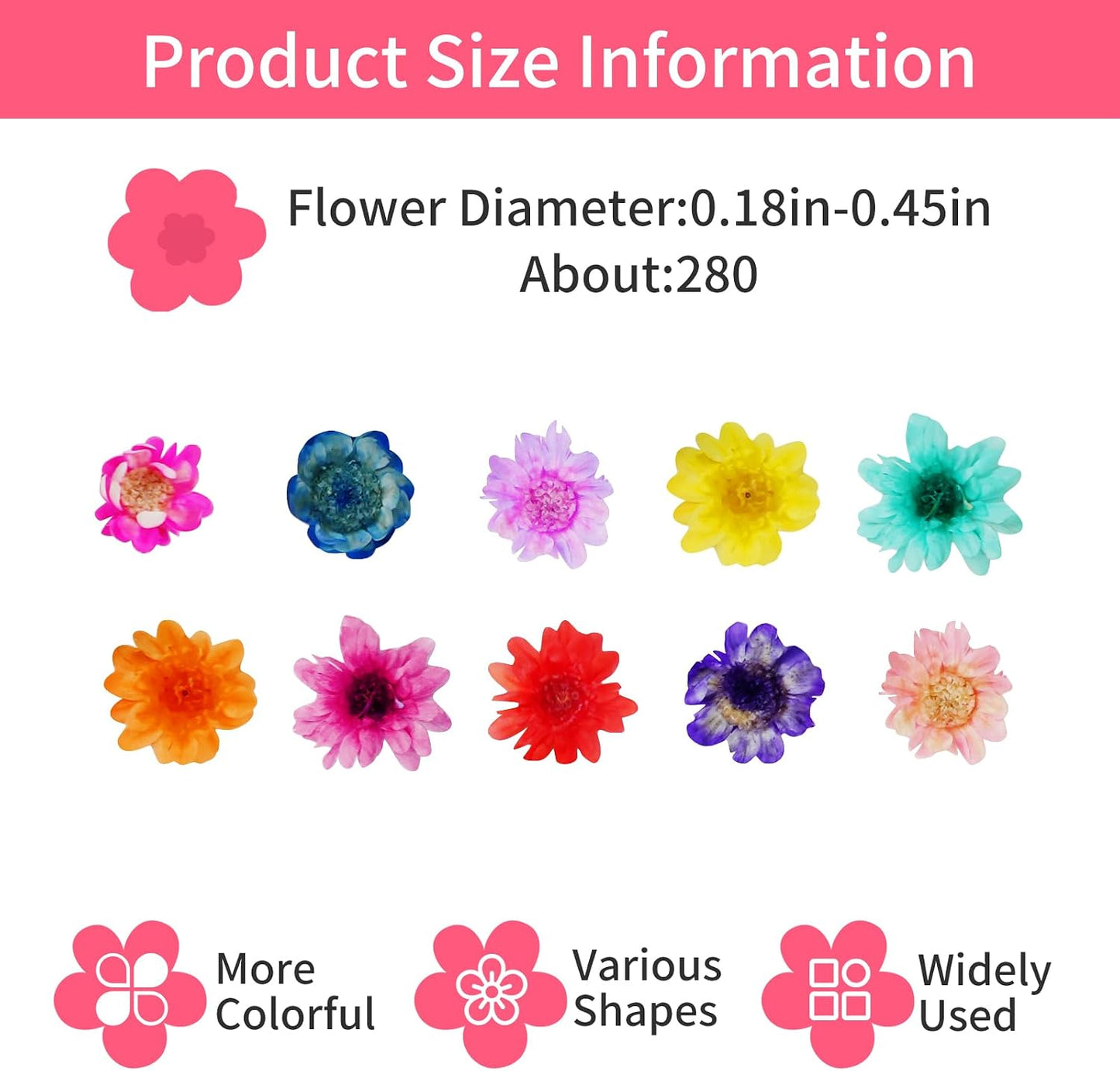 300 Pcs Mini Dried Flowers for Resin,Pressed Natural Flowers for Crafts | Small Dried Flowers for Crafts for DIY Jewelry Making, Candle Soap Making,Nail Art,Epoxy Resin Accessories