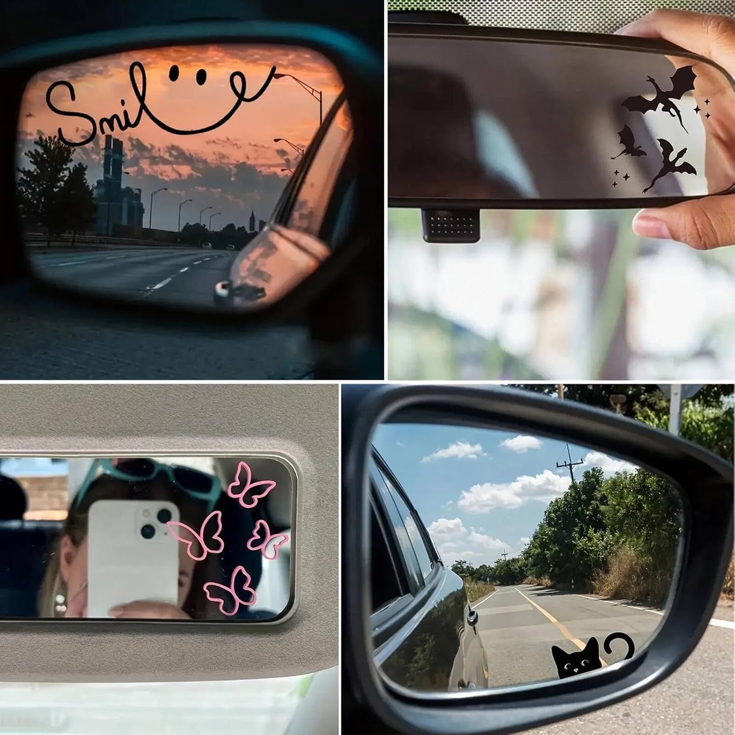 2Pcs Duck Vinyl Sticker and Decal Car Rearview Mirrors Window Decor | Ducks Car Accessories Cute Stickers for Bathroom Decal,Computers,Water Bottle Decal Gifts for Women,Men