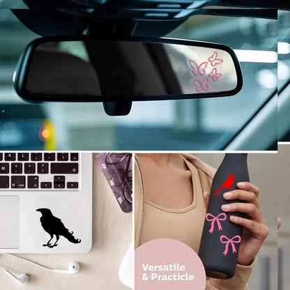 2Pcs Duck Vinyl Sticker and Decal Car Rearview Mirrors Window Decor | Ducks Car Accessories Cute Stickers for Bathroom Decal,Computers,Water Bottle Decal Gifts for Women,Men