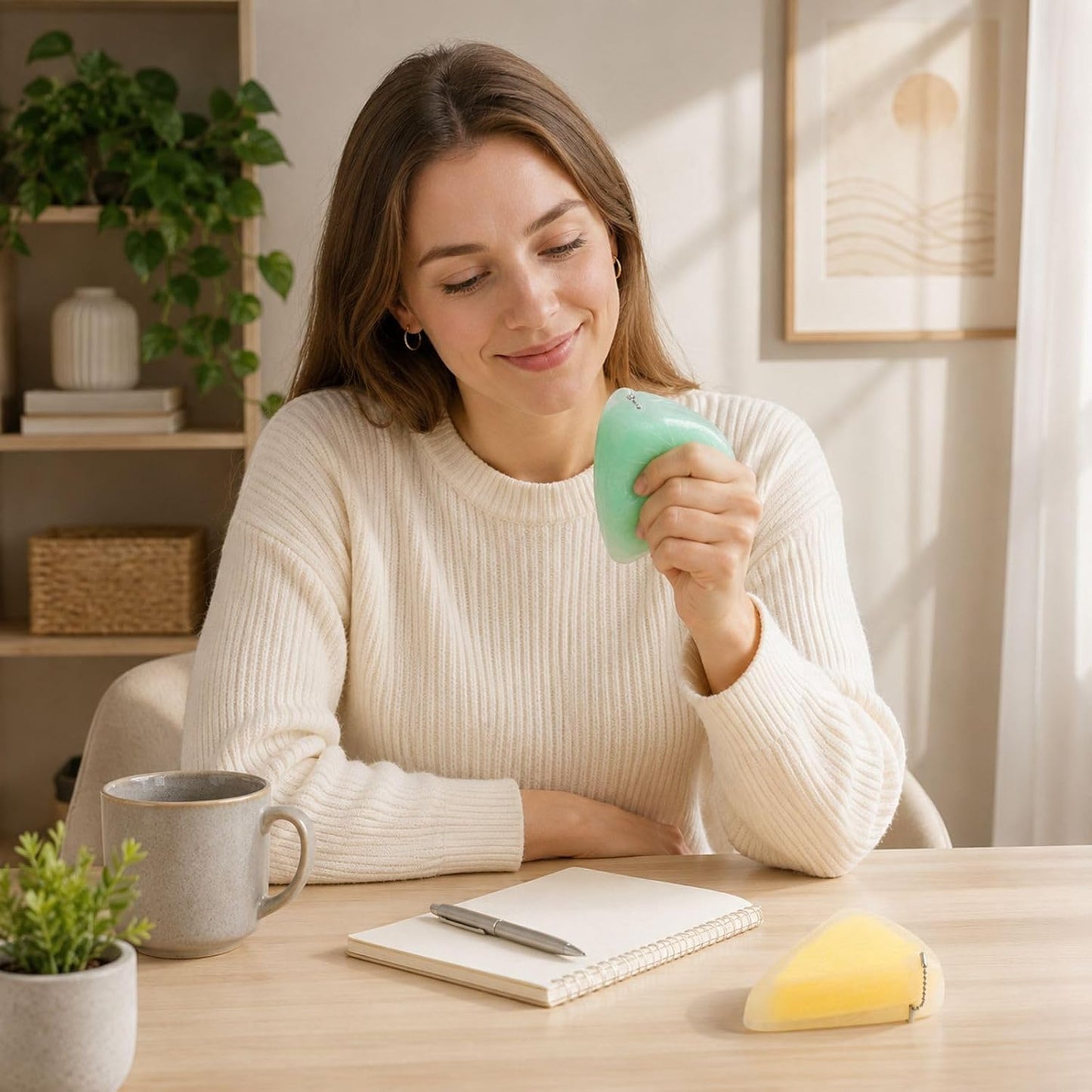 2 PCS Cheese Squishy, Squishy Cheese Yellow & Green Cheese Squishies, Soft Slow Rising Squishy Cheese Shape, 7*5*2.5 cm Fidget Squeeze Relax Reliever for Office Home Travel, Funny Sensory for People
