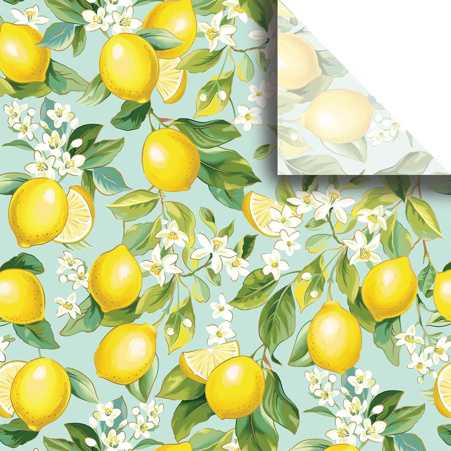 Printed Unfolded Gift Tissue 20" x 30", Lemon Tree, 240 Sheets